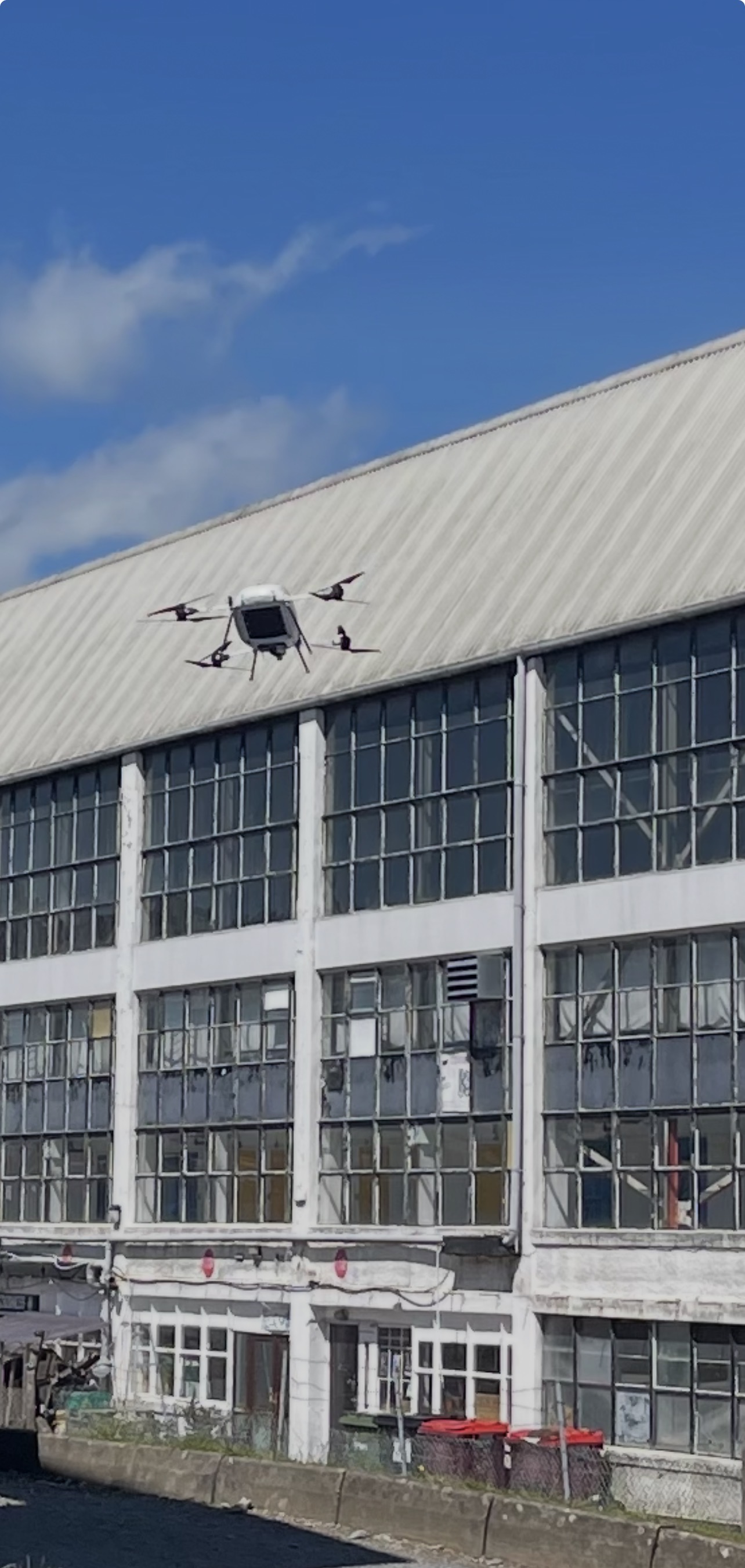 A Manna delivery drone photographed overhead by a Cork resident